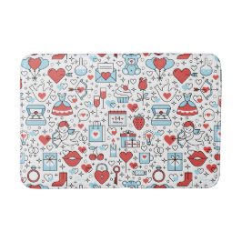 Alla hjärtans badkar i Mönster Badrumsmatta