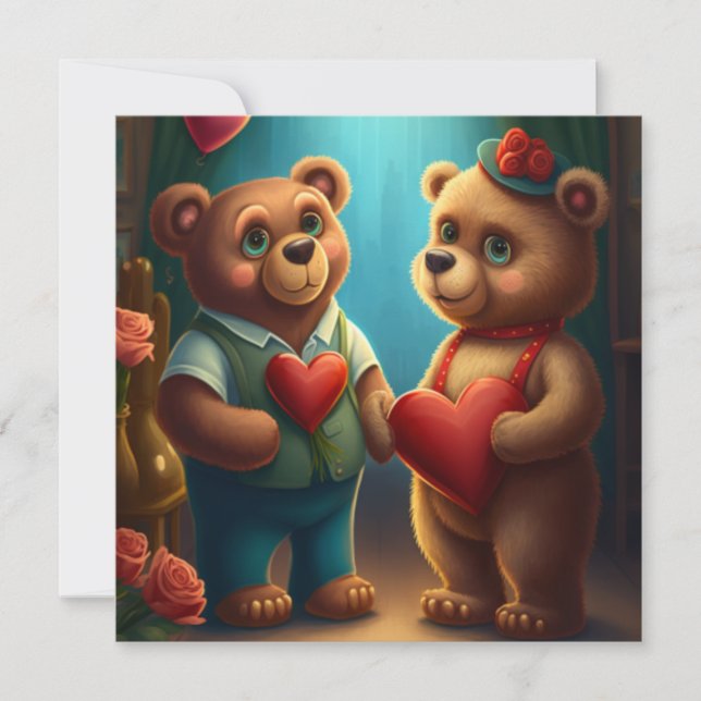 Alla hjärtans björns tecknad (Framsida)