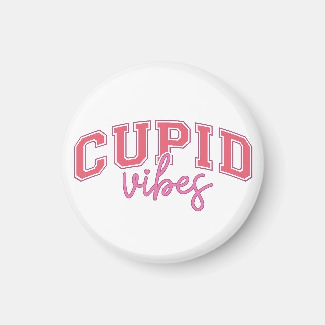 Alla hjärtans Cupid-vibbar Magnet (Framsidan)