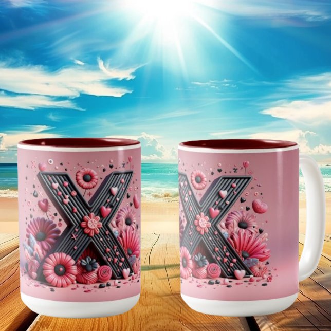 Alla hjärtans dag 3D A till Z Alphabet-kaffe Mugg (Skapare uppladdad)