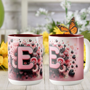 Alla hjärtans dag 3D A till Z Alphabet-kaffe Mugg