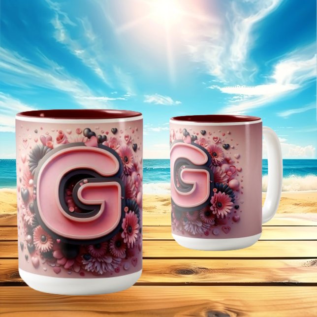 Alla hjärtans dag 3D A till Z Alphabet-kaffe Mugg (Skapare uppladdad)