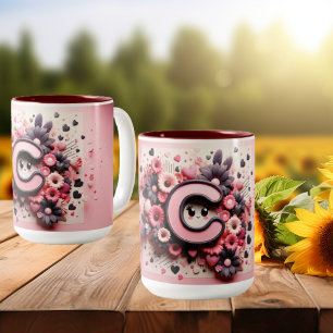 Alla hjärtans dag 3D A till Z Alphabet-kaffe Mugg