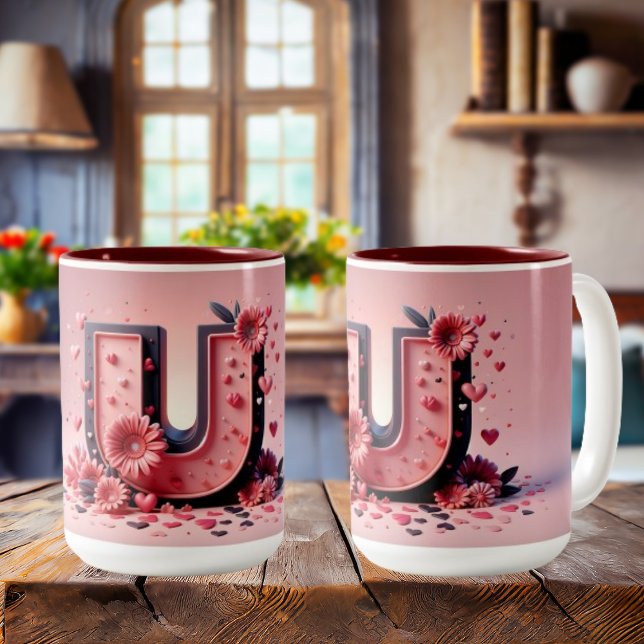 Alla hjärtans dag 3D A till Z Alphabet-kaffe Mugg (Skapare uppladdad)