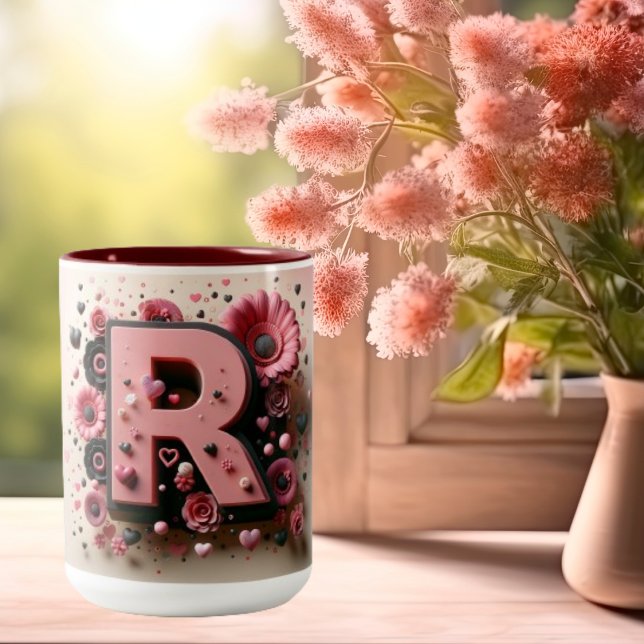 Alla hjärtans dag 3D A till Z Alphabet-kaffe Mugg (Skapare uppladdad)