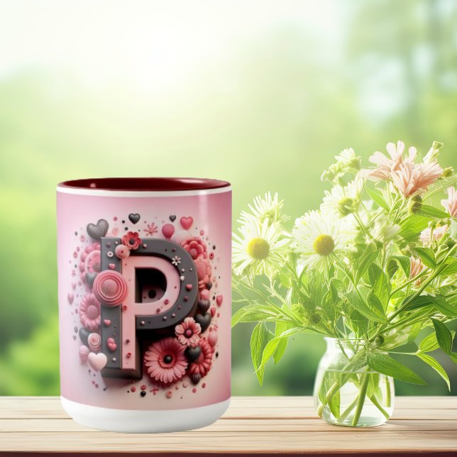 Alla hjärtans dag 3D A till Z Alphabet-kaffe Mugg (Skapare uppladdad)
