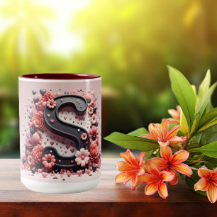 Alla hjärtans dag 3D A till Z Alphabet-kaffe Mugg