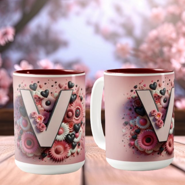 Alla hjärtans dag 3D A till Z Alphabet-kaffe Mugg (Skapare uppladdad)