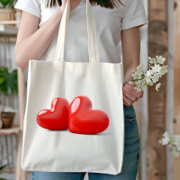 Alla hjärtans dag 3D Stereo Kärlek Tote Bag