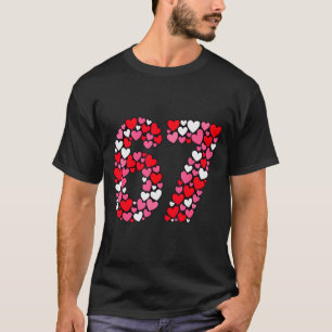 Alla hjärtans dag 67 Meme Full av hjärtan Roligt S T Shirt