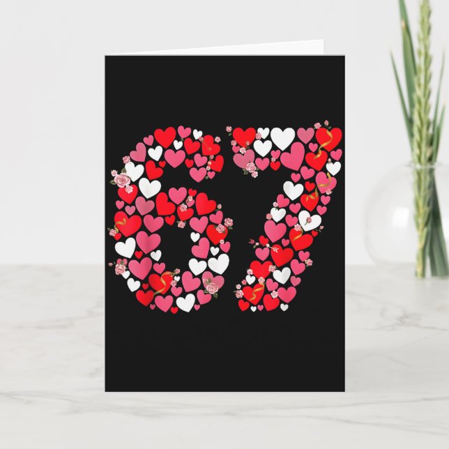Alla hjärtans dag 67 Meme fylld med hjärtan Roligt Kort (Framsida)