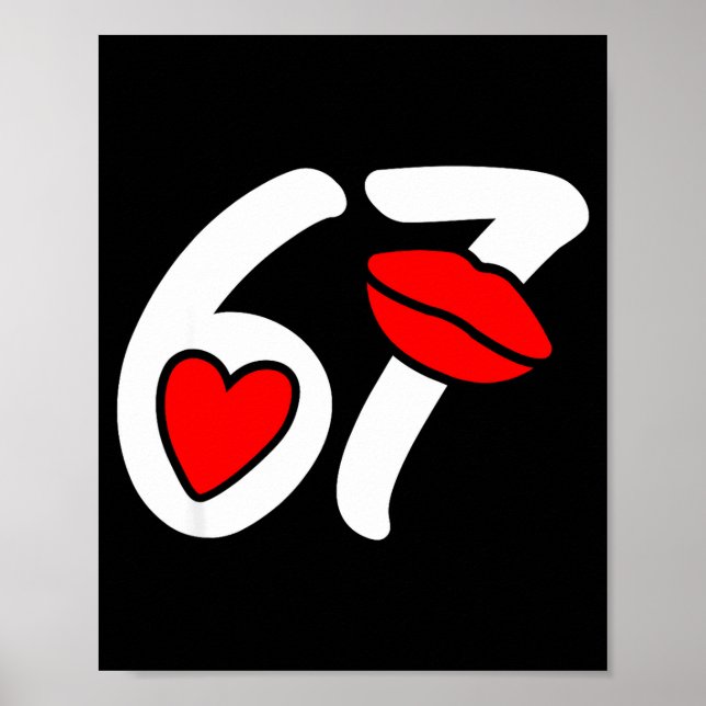 Alla hjärtans dag 67 Meme Läppar Och Hjärta Rolig  Poster (Framsidan)