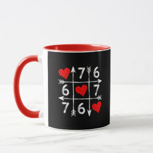 Alla hjärtans dag 67 Sex Sju Meme Kärlek 6 7 Hjärt Mugg