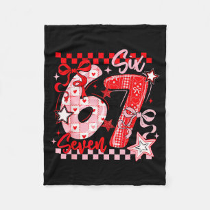Alla hjärtans dag 67 Six Seven Preppy Hjärtan Koke Fleecefilt