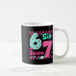 Alla hjärtans dag 6 7 Sex Sju Preppy Hjärtan Par Kaffemugg