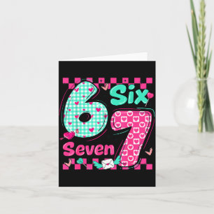 Alla hjärtans dag 6 7 Sex Sju Preppy Hjärtan Par Kort