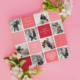 Alla hjärtans dag 8-fotorutnät julkort