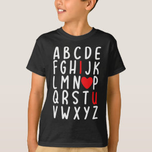 Alla hjärtans dag Abc I Kärlek... Du är hjärtlärar T Shirt