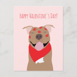 Alla hjärtans dag American Bulldog Kiss Marks Vykort