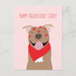 Alla hjärtans dag American Bulldog Kiss Marks Vykort