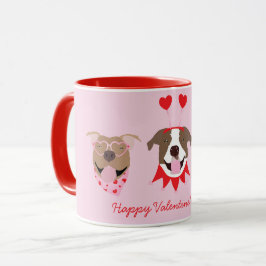 Alla hjärtans dag American Pit Bull Terriers Mugg