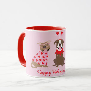 Alla hjärtans dag American Pit Bull Terriers Mugg