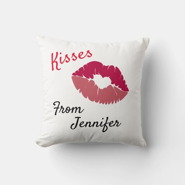 Alla hjärtans dag Anpassade Kiss Pillow Kudde (Framsida)