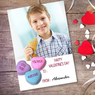 Alla hjärtans dag Anpassningsbar Candy Heart Class Inbjudningar