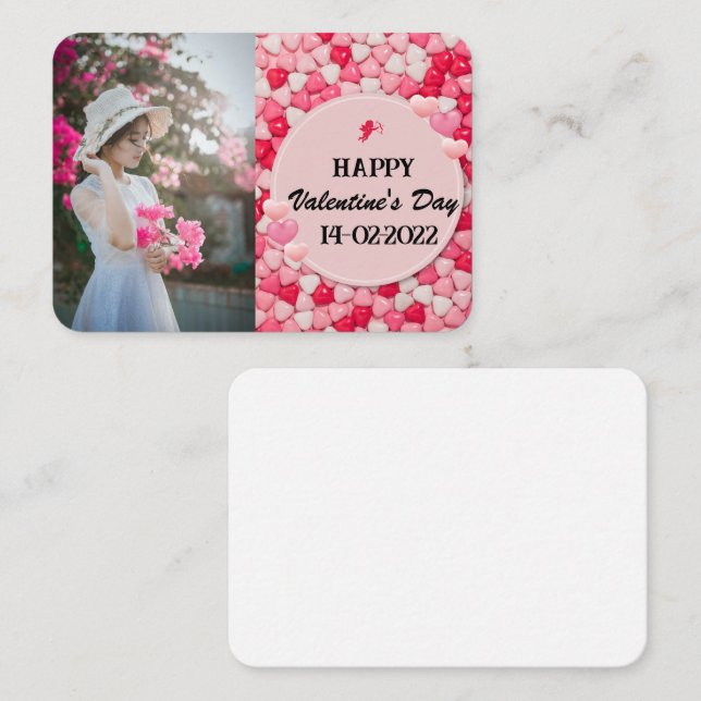 alla hjärtans dag anteckningskort (Fram/baksida)