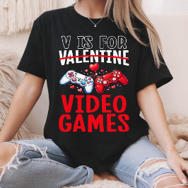 Alla hjärtans dag är för tv-spel Roligt spelpresen T Shirt