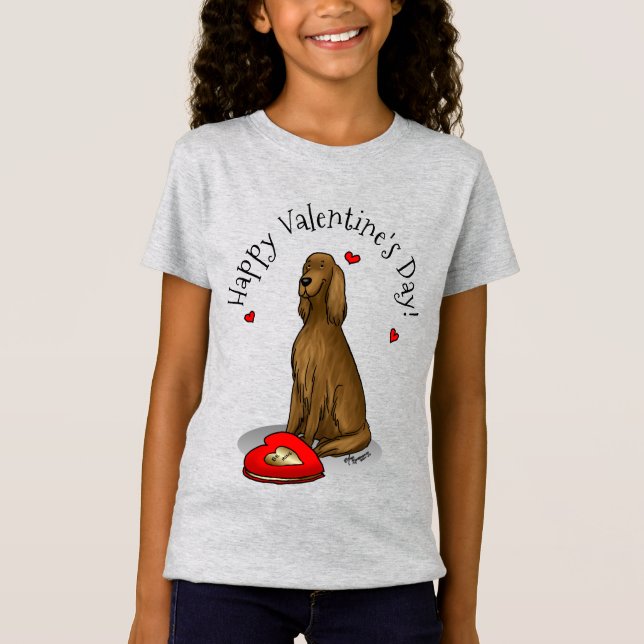 Alla hjärtans dag är min irländska setter (röd 1)  t shirt (Framsida)