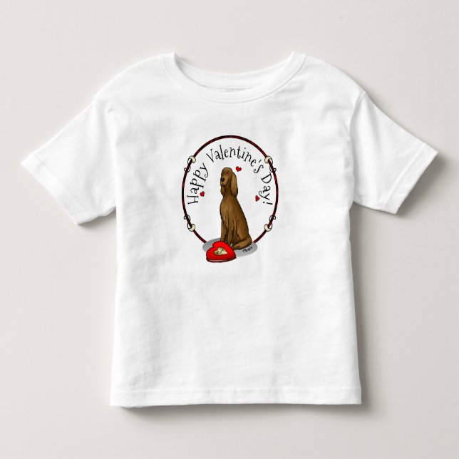 Alla hjärtans dag är min irländska setter (röd 1)  t shirt (Framsida)