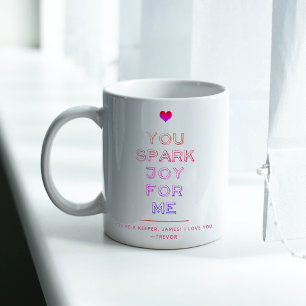 Alla hjärtans dag-årsdag Kärlek You Spark Joy Två-Tonad Mugg