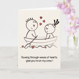 Alla hjärtans dag årsdag Söt Rolig Klotter Vikbar Kort