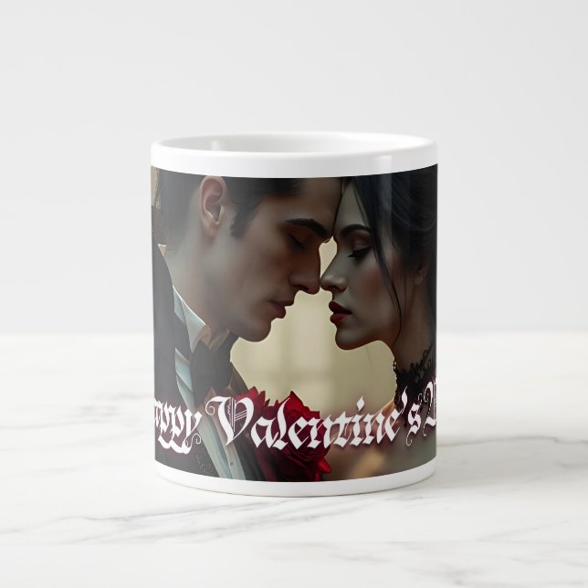 Alla hjärtans dag av evig passion jumbo mugg (Framsidan)