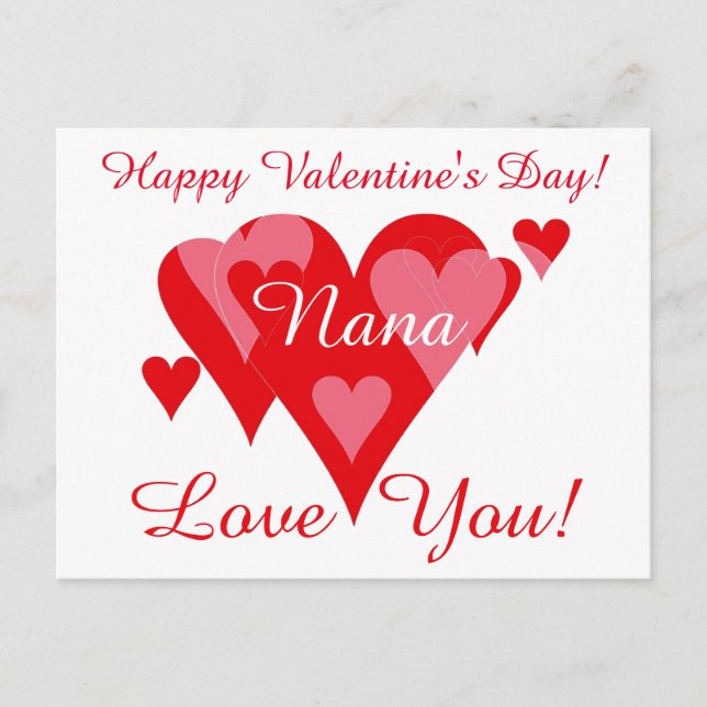 Alla hjärtans dag av Janz för Nana Love You Vykort (Framsida)