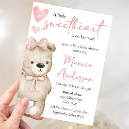 Alla hjärtans dag Baby Shower Girl Inbjudningar