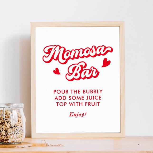 Alla hjärtans dag baby shower Momosa Bar Poster (Skapare uppladdad)