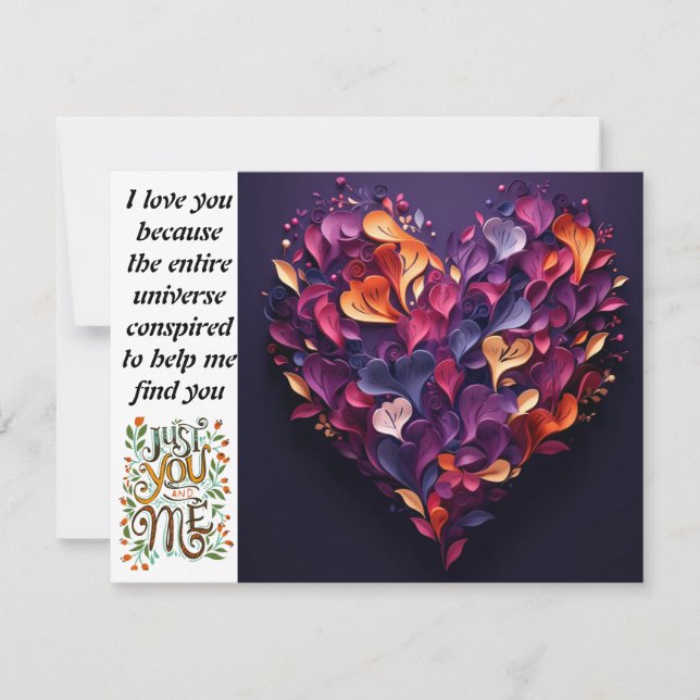 Alla hjärtans dag bara du och jag har helgdag-vyko julkort (Framsida)