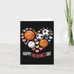 Alla hjärtans dag basketboll, fotboll kort