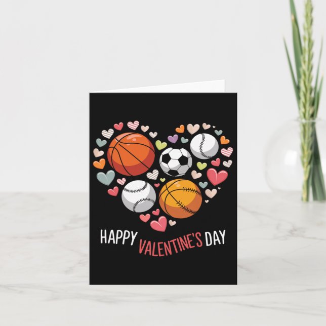 Alla hjärtans dag basketboll, fotboll kort (Framsida)
