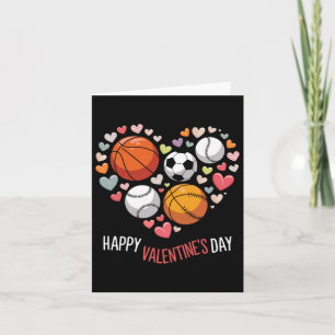 Alla hjärtans dag basketboll, fotboll kort