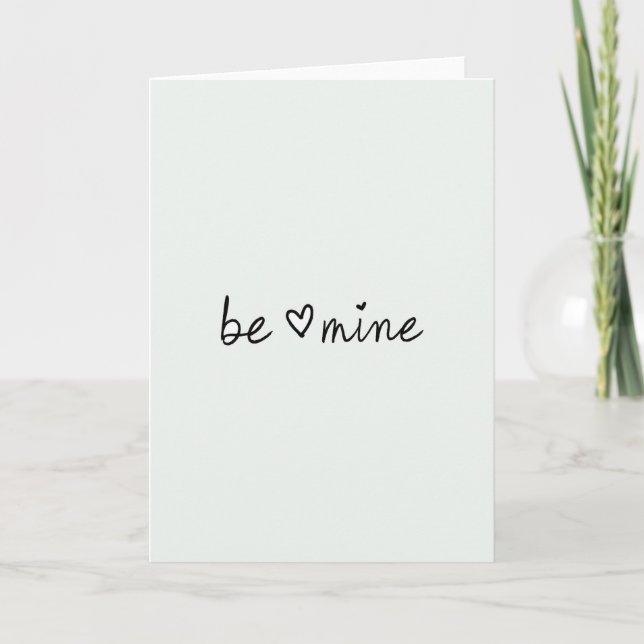 Alla hjärtans dag Be Mine-kort Kort (Framsida)