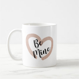 Alla hjärtans dag Be Mine Sött Rosa Hjärta Kaffemugg