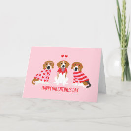 Alla hjärtans dag Beagle Hundar Helgkort