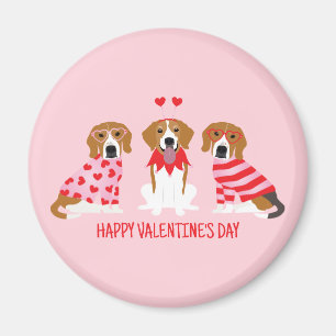 Alla hjärtans dag Beagle Hundar Magnet