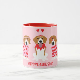 Alla hjärtans dag Beagle Hundar Mugg