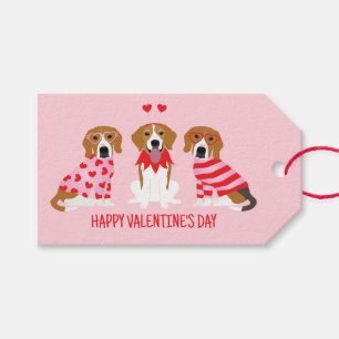 Alla hjärtans dag Beagle Hundar Presentetikett
