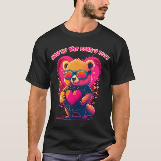 Alla hjärtans dag Bear Kärlek Du är Bear y Best T Shirt (Framsida)