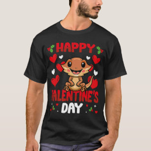 Alla hjärtans dag Beared Dragon Heart Kärlek Ani T Shirt